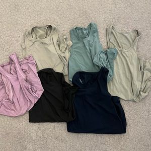 Lot of 5 Lululemon tie back tanks